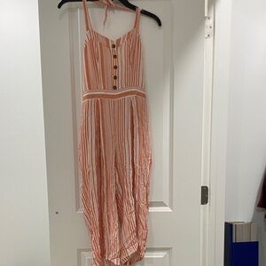 Striped Orange jumpsuit